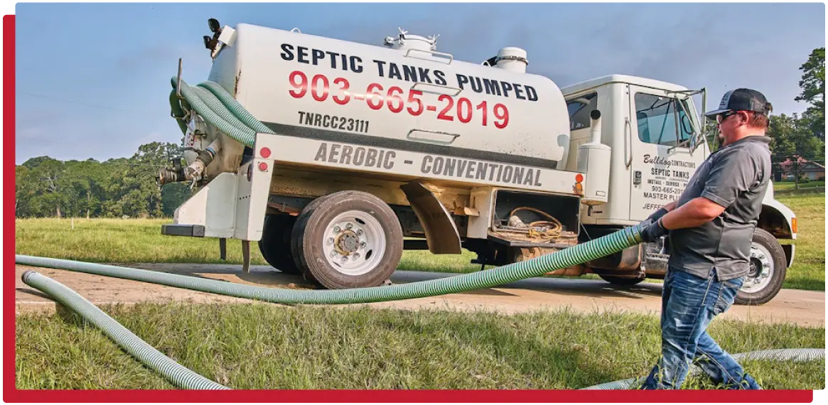 Septic services from Bulldog Contractors